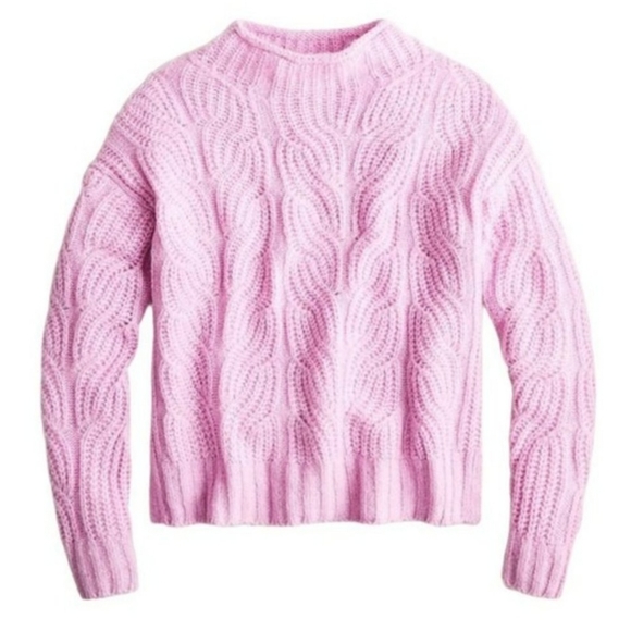 J. Crew Sweaters - J. Crew Pointelle Cable Knit Alpaca Blend Sweater